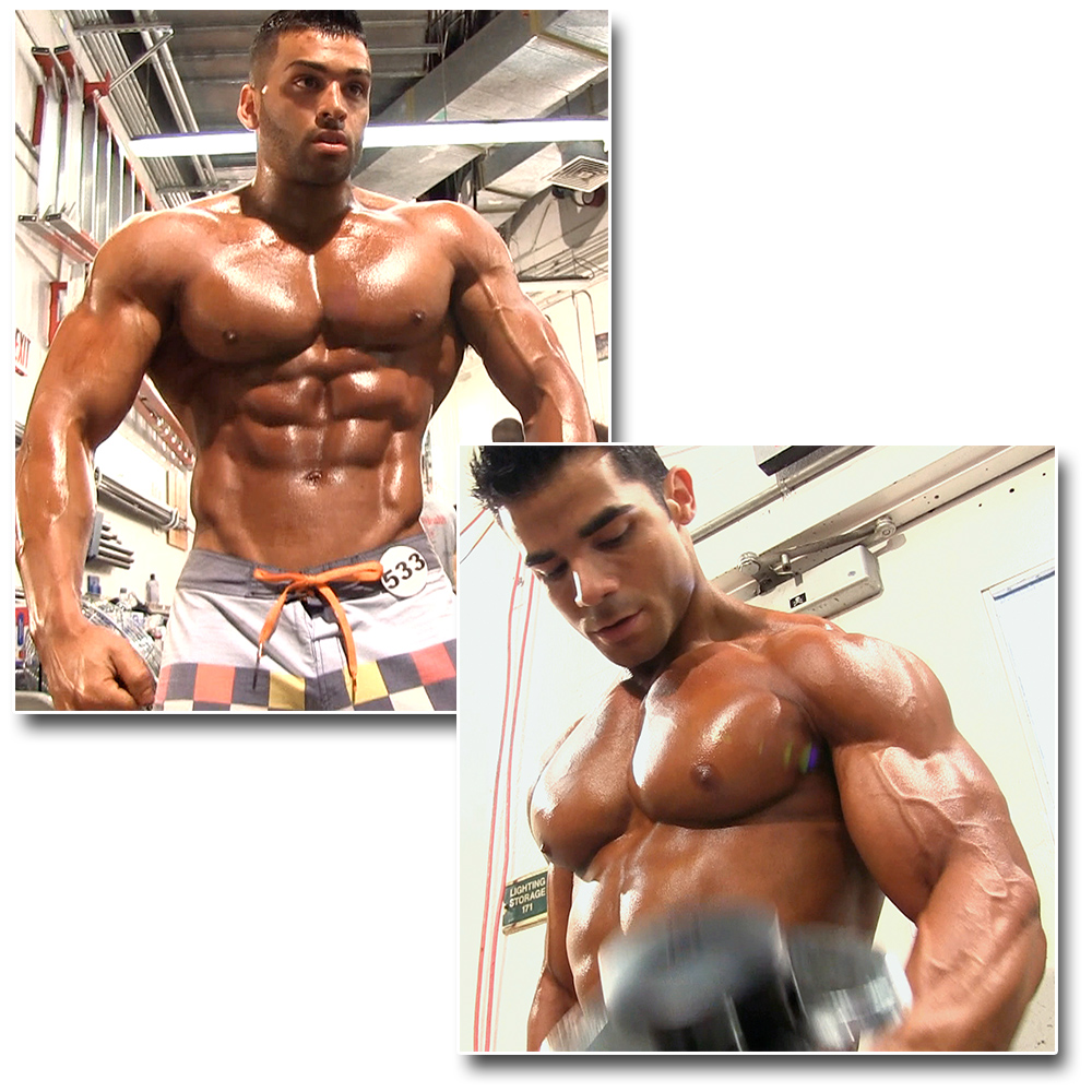 2013 NPC National Championships Men’s Physique Pump Room Part 1