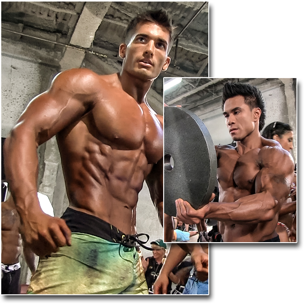 2014 NPC Nationals Men’s Physique Pump Room Part 1