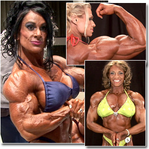 2011 IFBB PBW Championships Women's Bodybuilding Backstage Posing & Pump Room